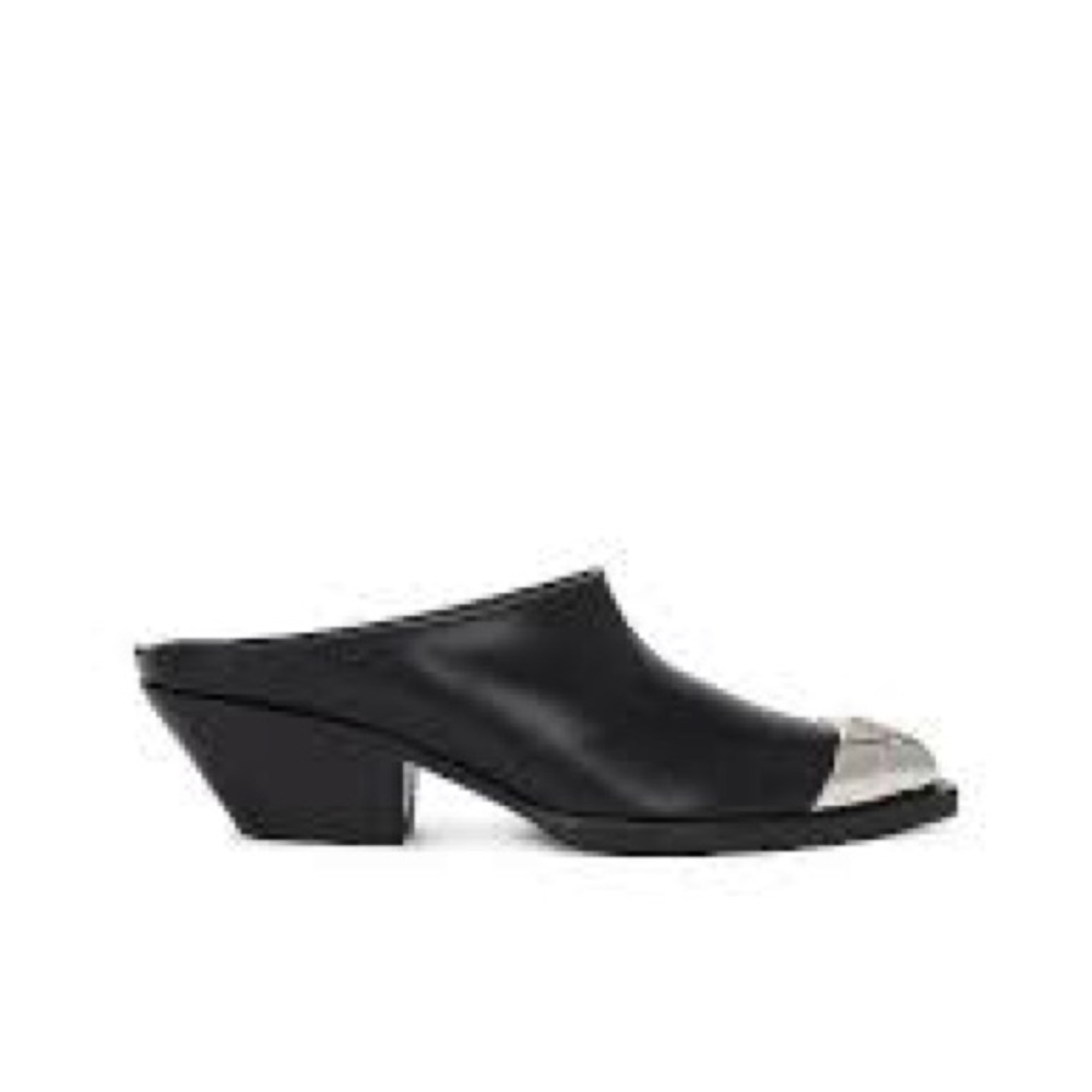 Givenchy
Western Mules In Leather Elegant Black and Silver Women's NIB 9.5 - Picture 2 of 9